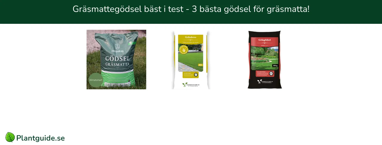 Gräsmattegödsel bäst i test